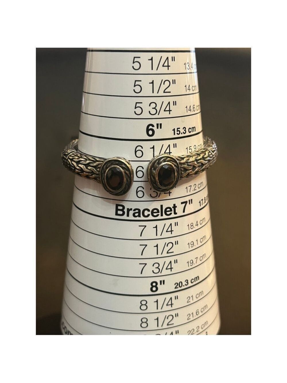 Gorgeous sterling silver Bracelet with dark purple stone Size 6. - Picture 4 of 7